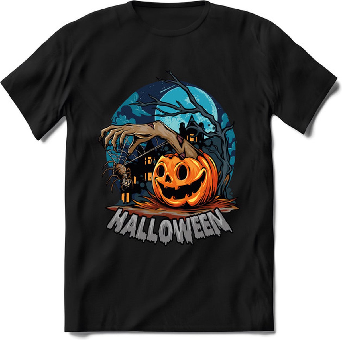 Halloween T-Shirt | Horror  Kleding Heren / Dames | Weerwolf , Monster , Vleermuis en Pompoen  Shirt |